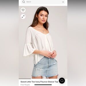 NWT FREE PEOPLE ivory blouse size S